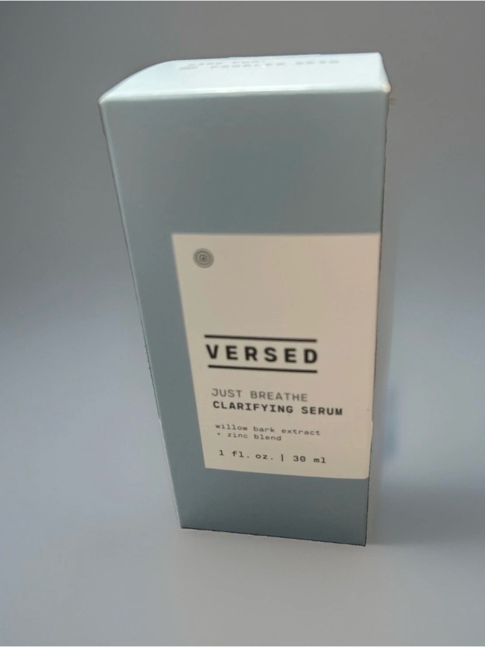 VERSED Just Breathe Clarifying Serum - Willow bark+ Zinc Blend 1 fl. Oz. 30 ml